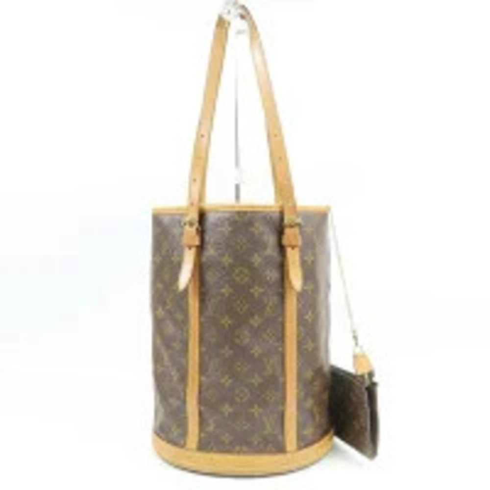 Louis Vuitton Bucket Tote Bag Clutch Monogram Shoulder Brown